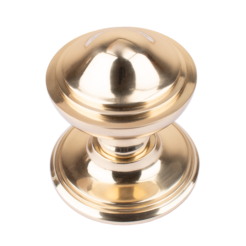 Dart Heavy Cast Brass Victorian Centre Door Knob (80mm) - Polished Brass